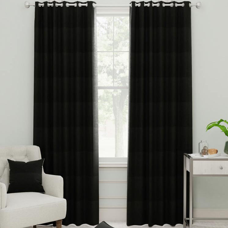 Linda Barker Royal Velvet Made to Measure Curtain Black