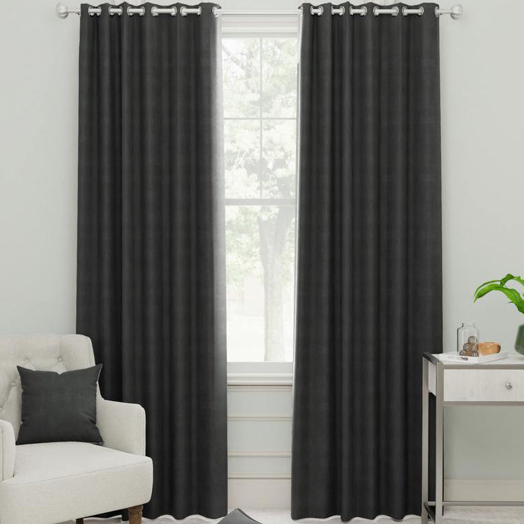 Linda Barker Royal Velvet Made to Measure Curtain Graphite