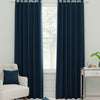Linda Barker Royal Velvet Made to Measure Curtain Navy Blue