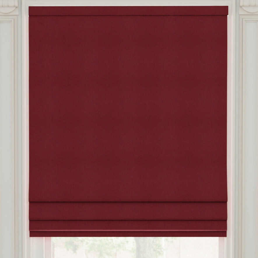 Linda Barker Royal Velvet Made to Measure Roman Blind Red