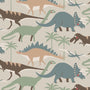 Sophie Allport Dinosaur Camouflage Blackout Made To Measure Roller Blind Khaki Sample Image