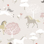 Sophie Allport Forest Ponies Made To Measure Roman Blind Soft Pink Sample Image