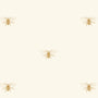 Sophie Allport Gold Bees Made To Measure Curtains Cream Sample Image