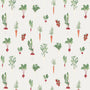 Sophie Allport Garden Vegetable Made To Measure Curtains Cream Sample Image