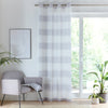 Santorini Slot Top Ready Made Single Voile Curtain Grey