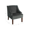 Savoy Velvet Armchair Dark Grey