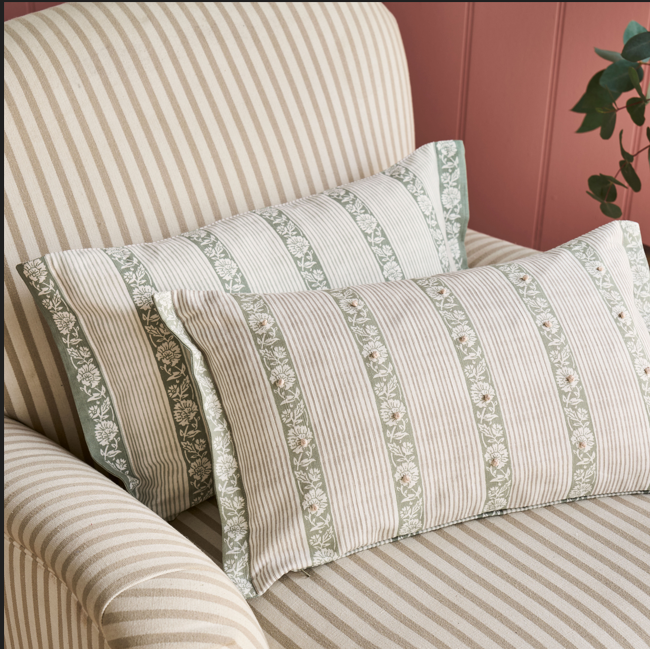 Laura Ashley Semington 30cm x 50cm Filled Boudoir Sage Green