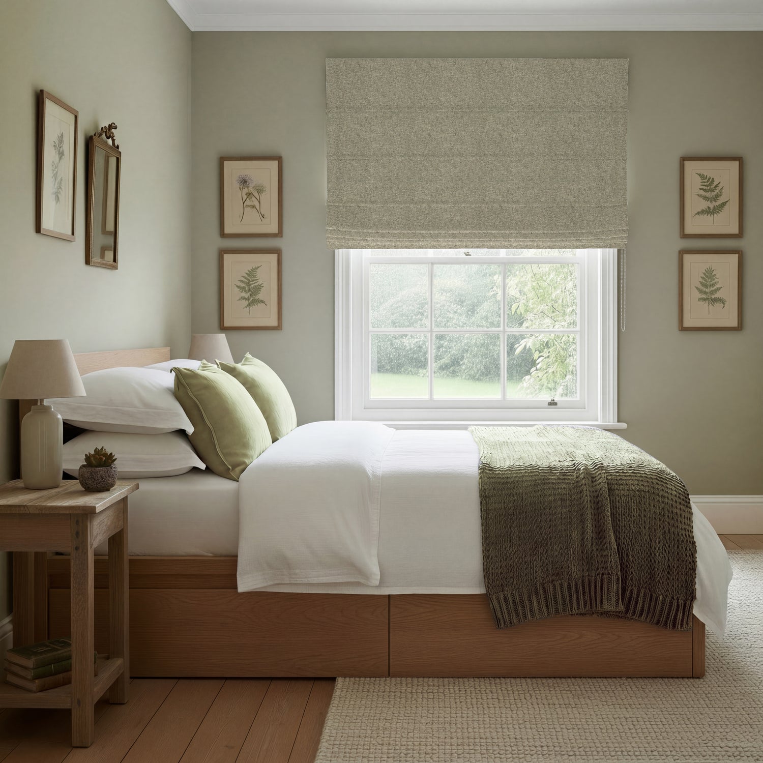 ANTE DECOR Nymans Boucle Made To Measure Roman Blind Dune