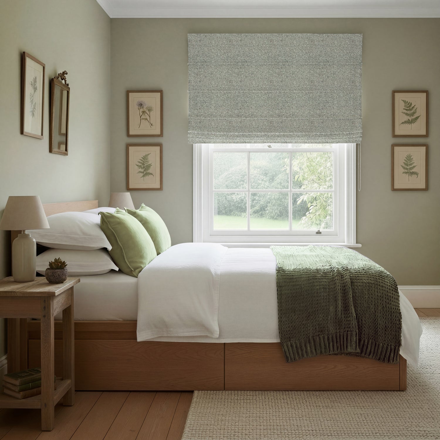 ANTE DECOR Nymans Boucle Made To Measure Roman Blind Taupe