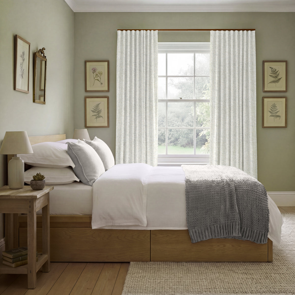 ANTE DECOR Nymans Boucle Made To Measure Curtains Cream