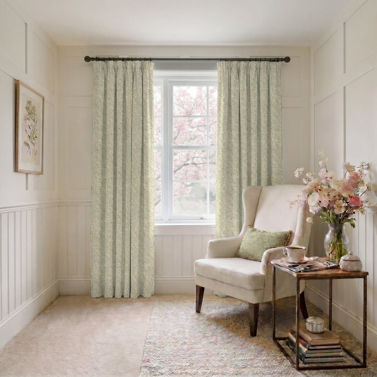 ANTE DECOR Nymans Boucle Made To Measure Curtains Dune