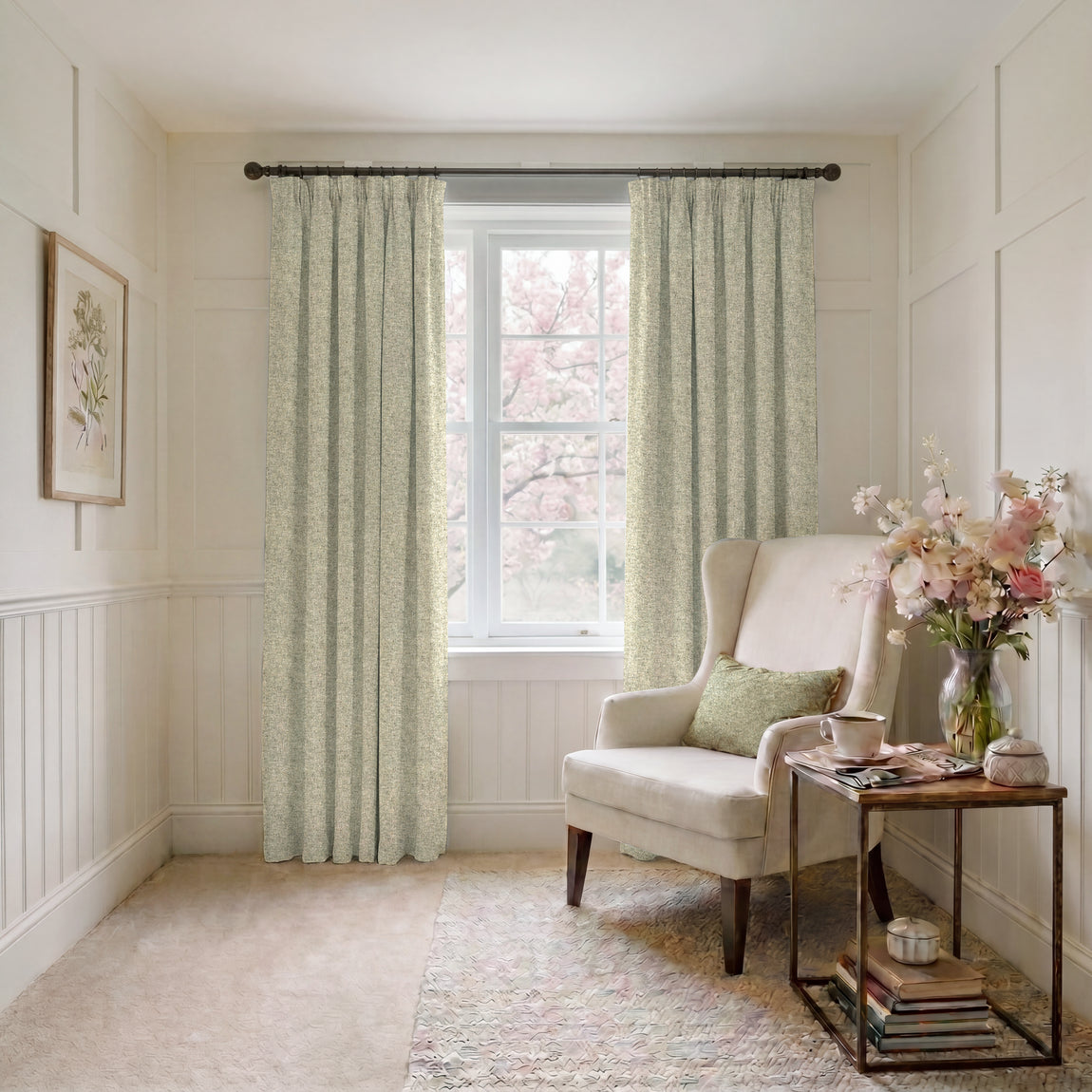ANTE DECOR Nymans Boucle Made To Measure Curtains Dune