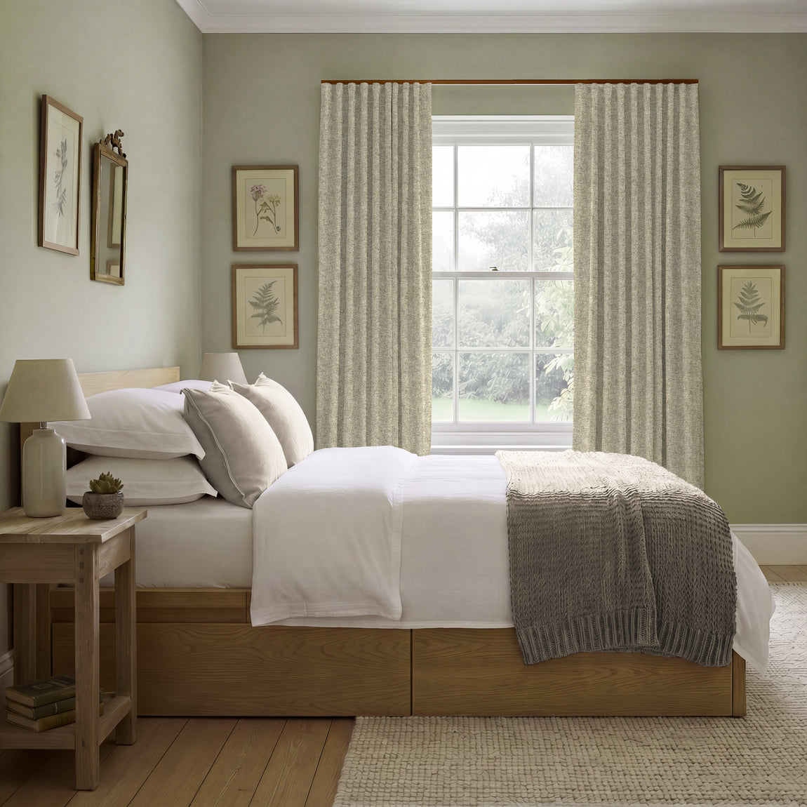 ANTE DECOR Nymans Boucle Made To Measure Curtains Dune