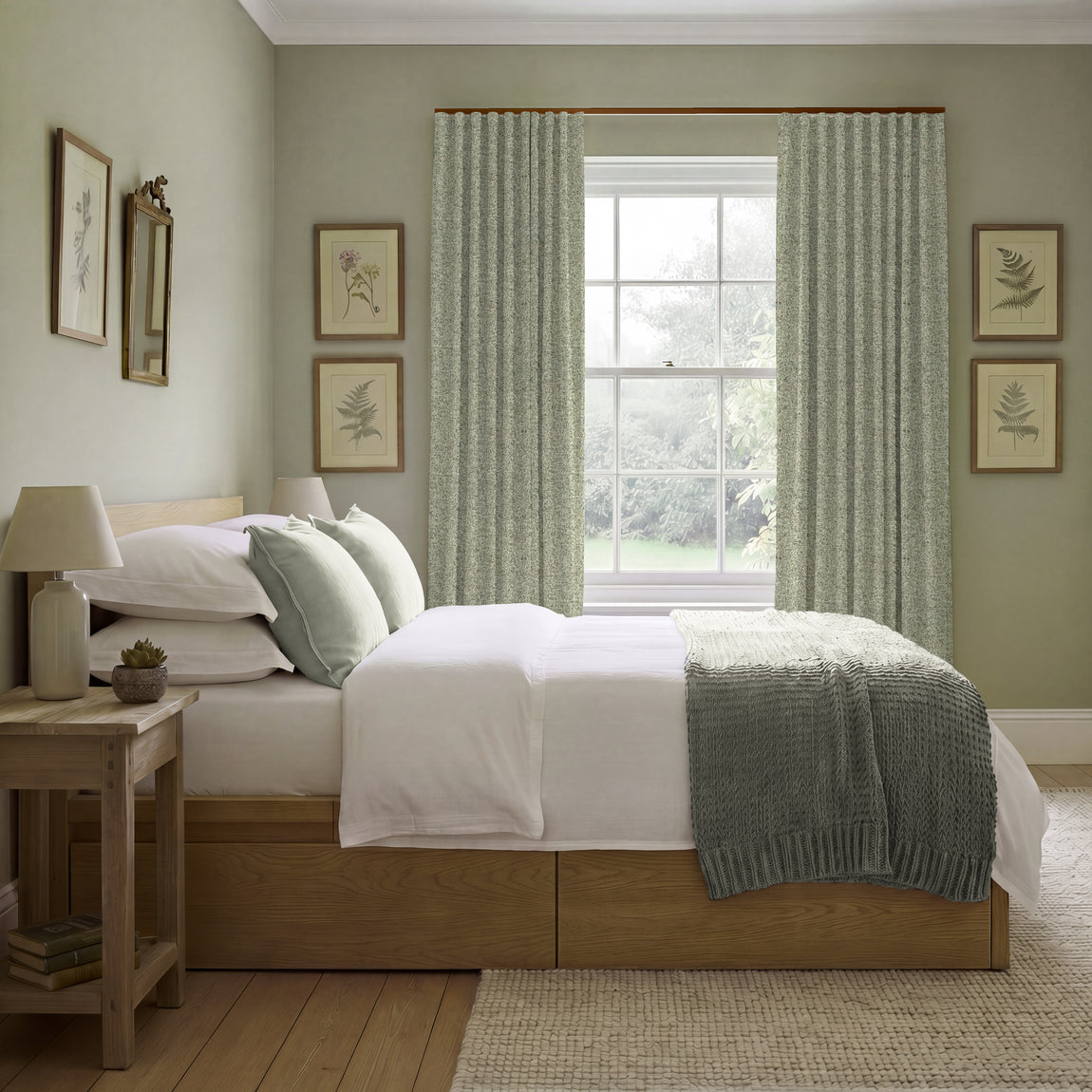 ANTE DECOR Nymans Boucle Made To Measure Curtains Taupe