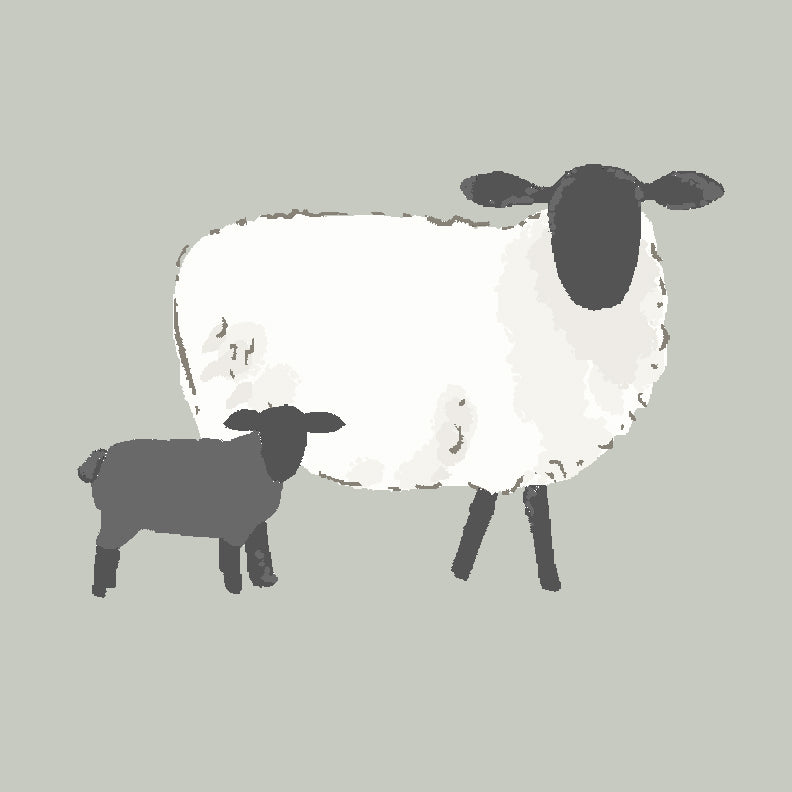 Sophie Allport Sheep Made to Measure Blackout Roller Blind Pebble