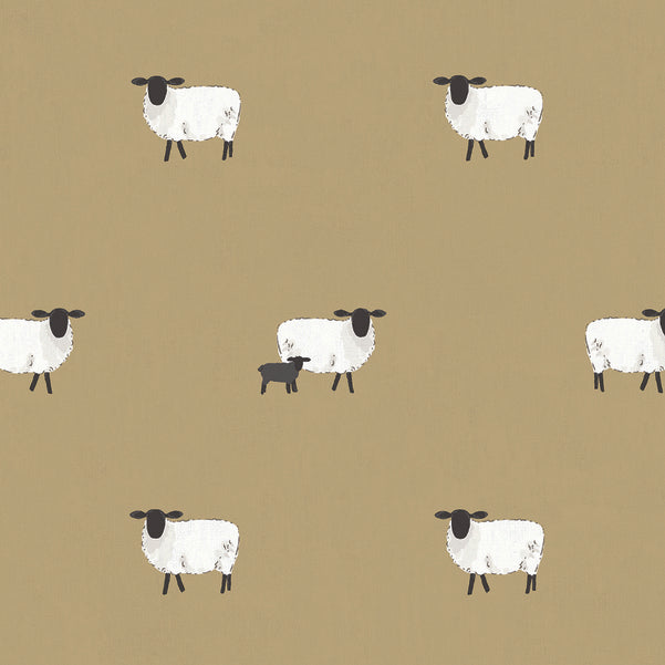 Sophie Allport Sheep Made to Measure Roman Blind Ochre