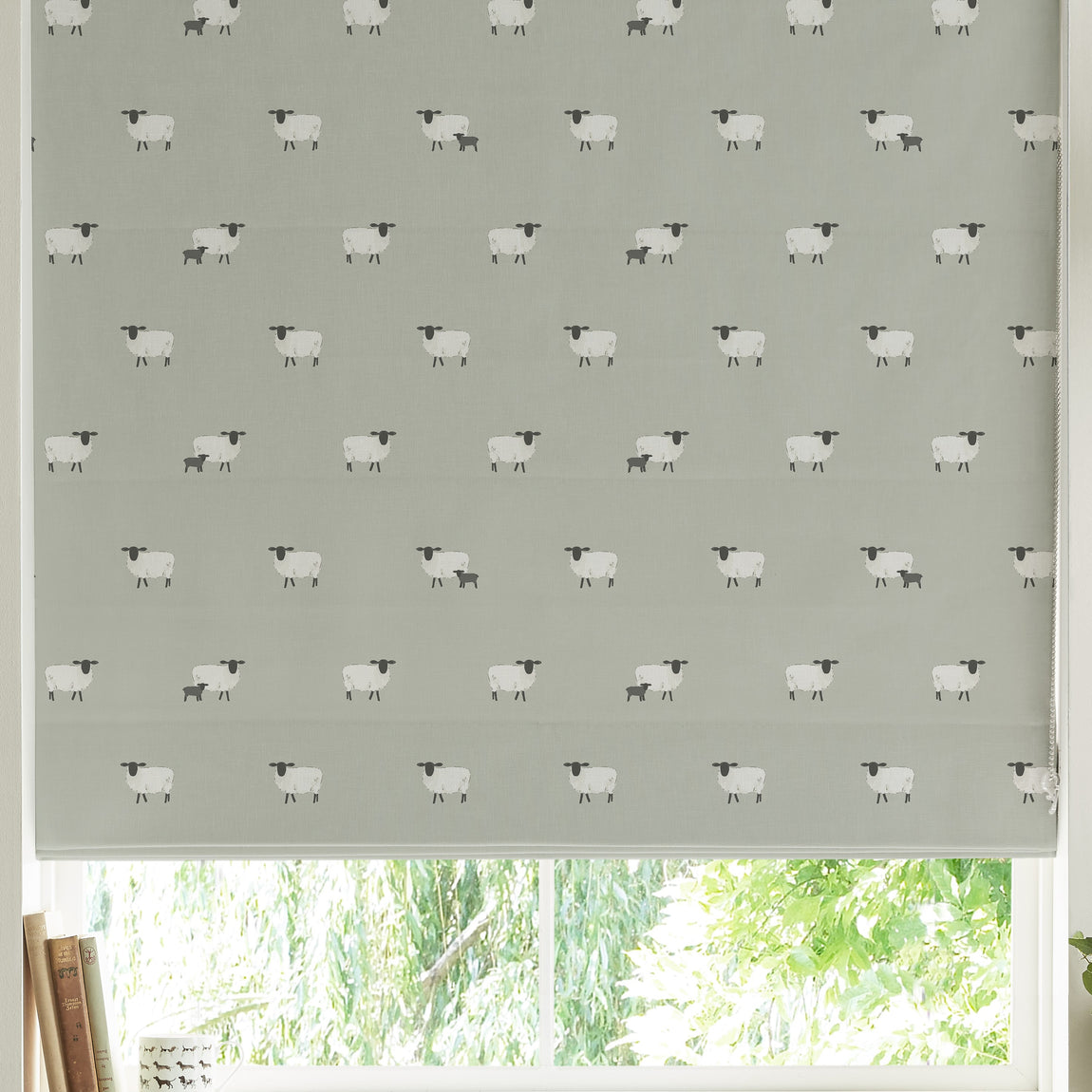 Sophie Allport Sheep Made to Measure Roman Blind Pebble
