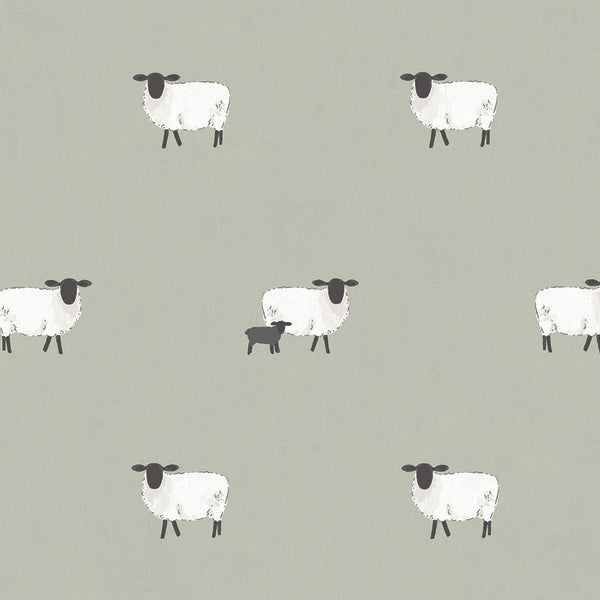 Sophie Allport Sheep Made to Measure Roman Blind Sage