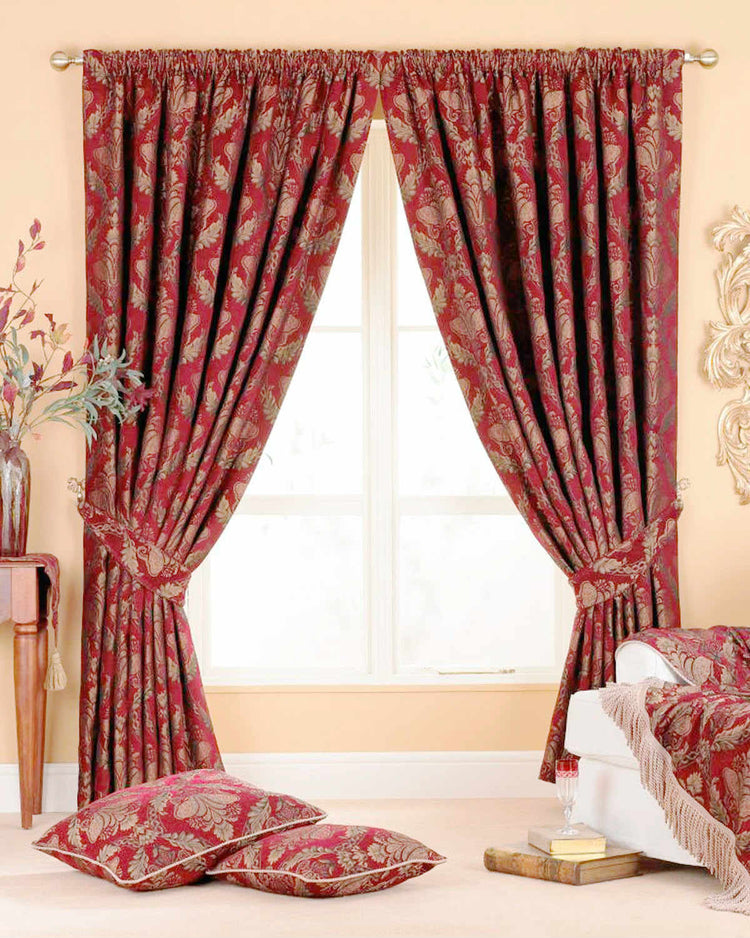 Paoletti Shiraz Ready Made Pencil Pleat Curtains