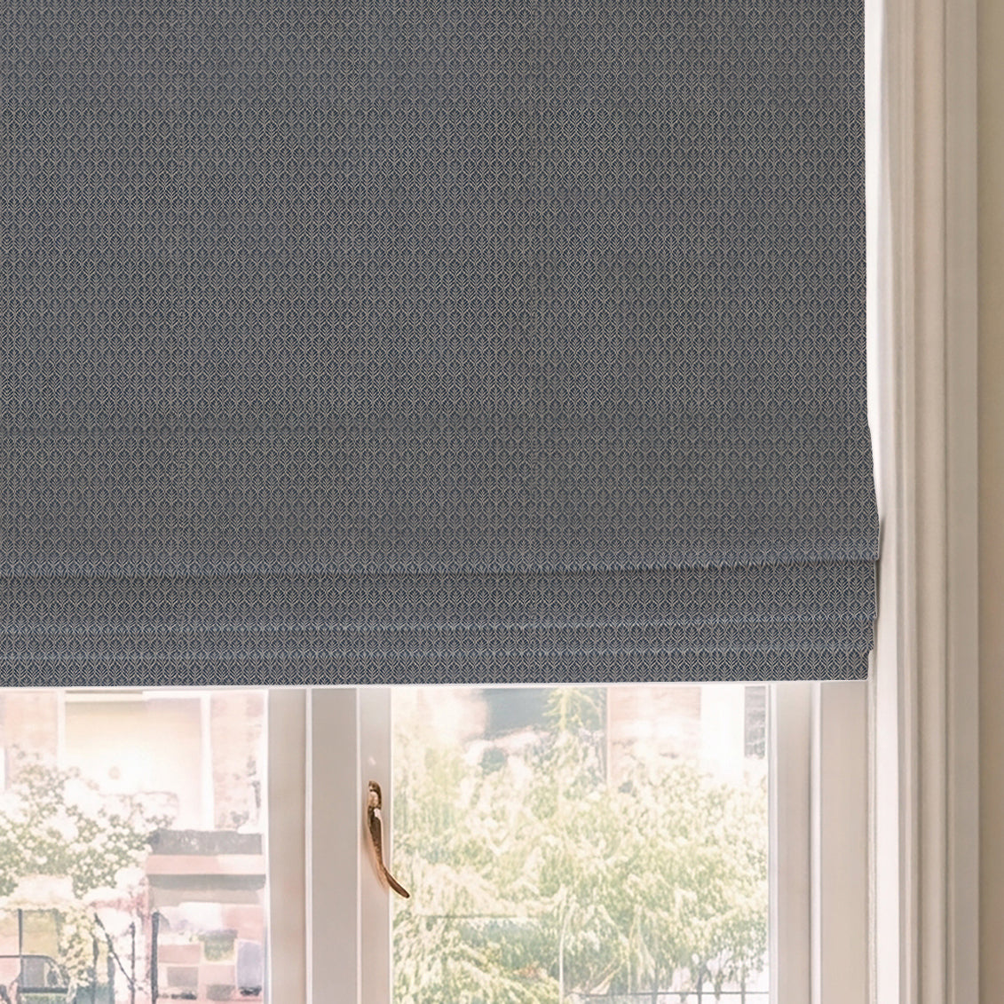 HOUSE Llewelyn-Bowen Oak Leaf Made To Measure Roman Blind Cornflower
