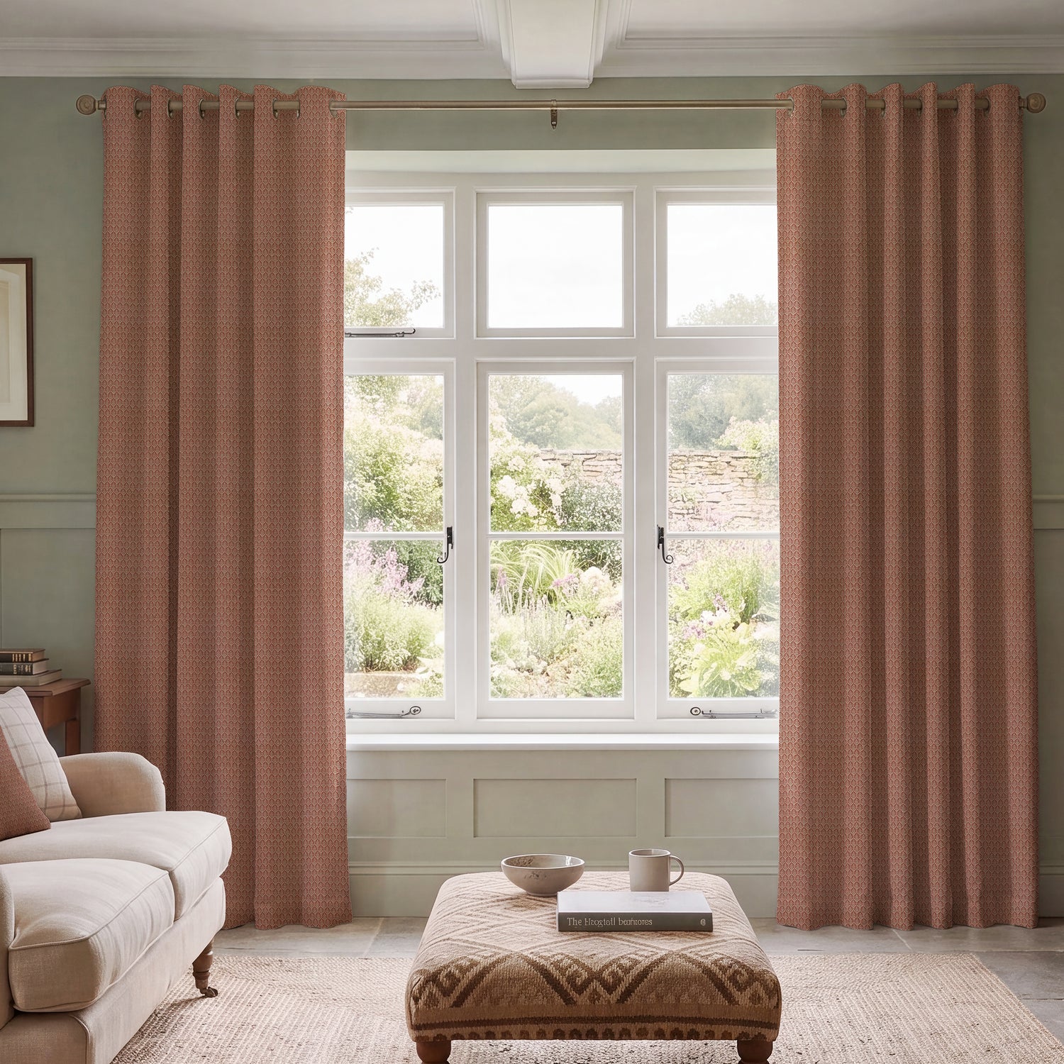 HOUSE Llewelyn-Bowen Oak Leaf Made To Measure Curtains Sienna