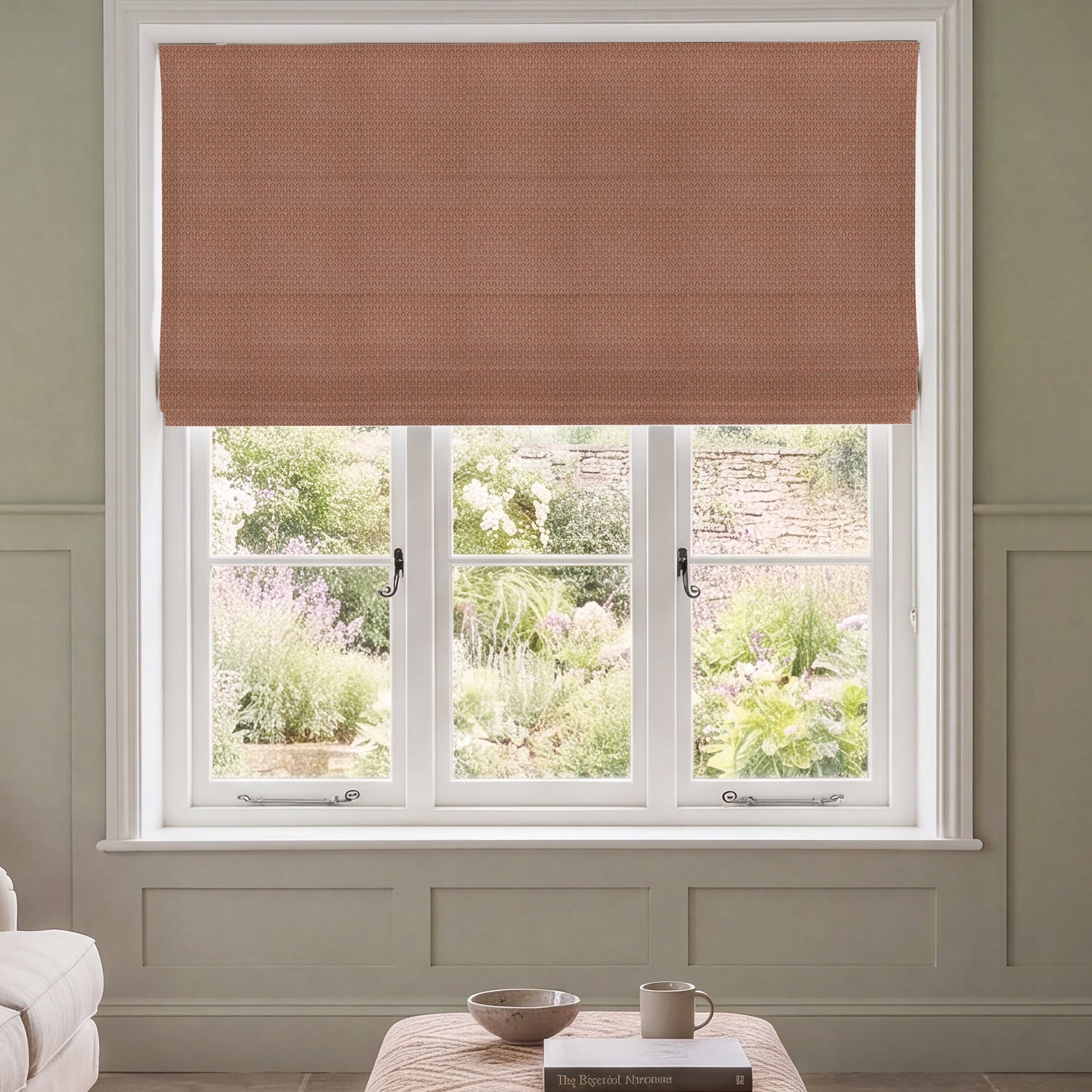 HOUSE Llewelyn-Bowen Oak Leaf Made To Measure Roman Blind Sienna