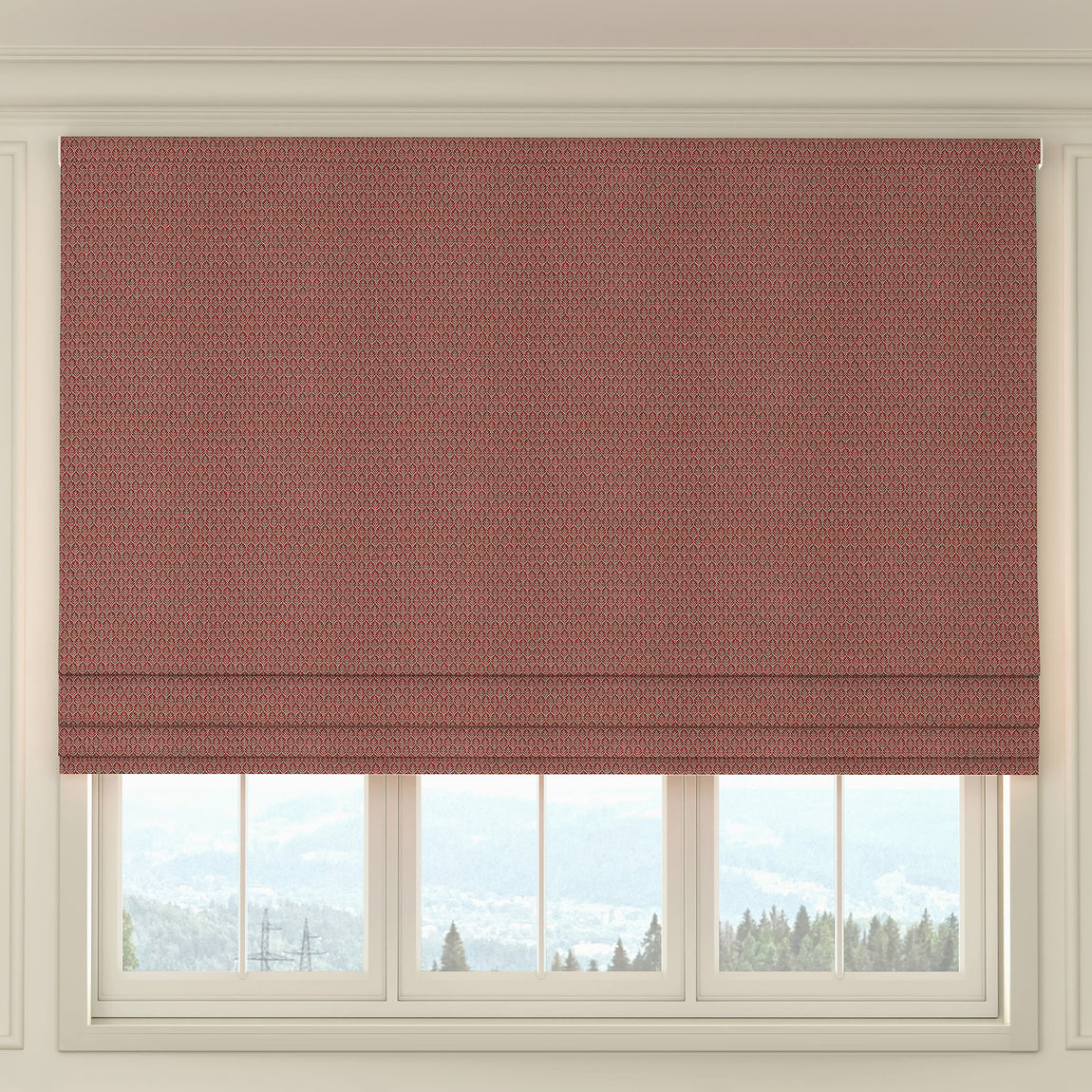 HOUSE Llewelyn-Bowen Oak Leaf Made To Measure Roman Blind Paprika