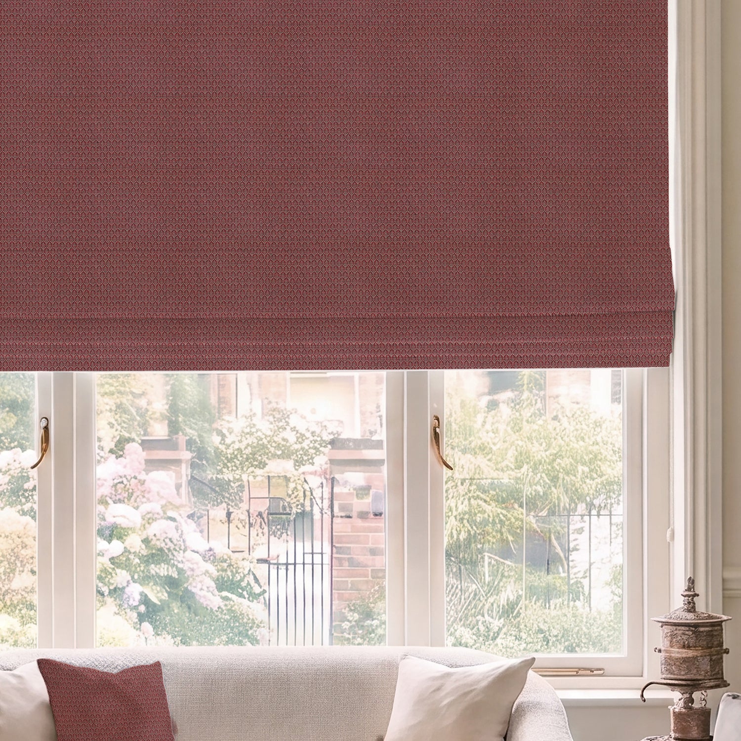 HOUSE Llewelyn-Bowen Oak Leaf Made To Measure Roman Blind Paprika