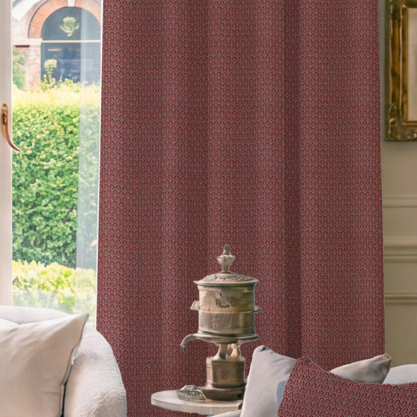 HOUSE Llewelyn-Bowen Oak Leaf Made To Measure Curtains Paprika