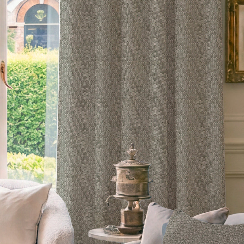 HOUSE Llewelyn-Bowen Oak Leaf Made To Measure Curtains Dove