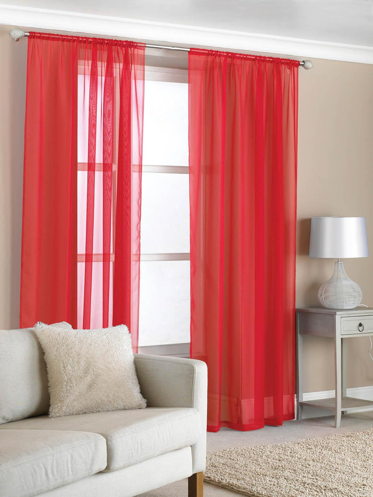 Slot Top Ready Made Voile Curtains
