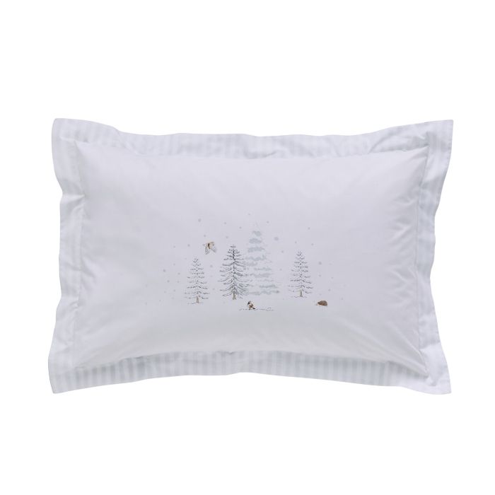 Sophie Allport Snowy Cottage Duvet Cover Bedding Set White