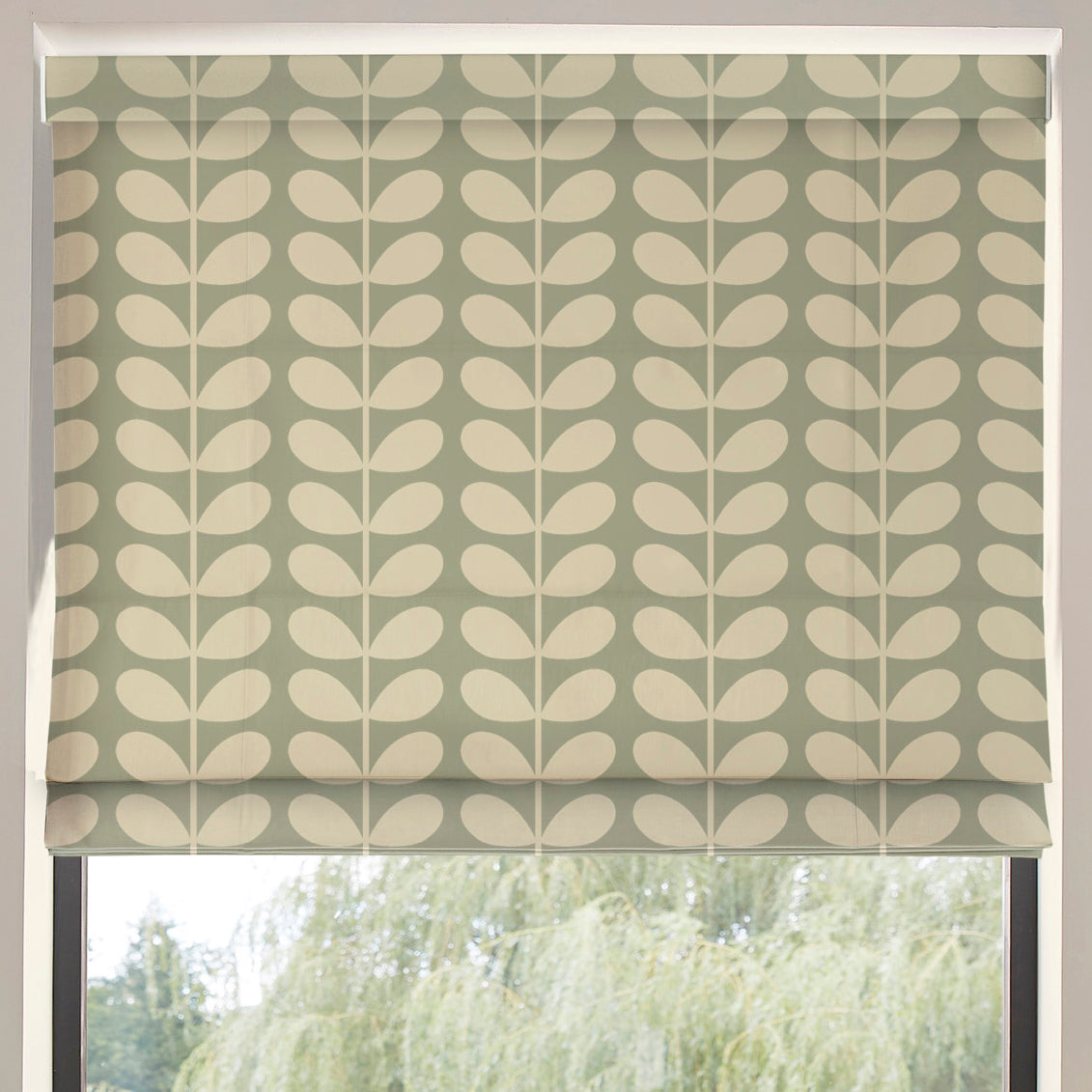 Orla Kiely Solid Stem Made to Measure Roman Blind Pebble