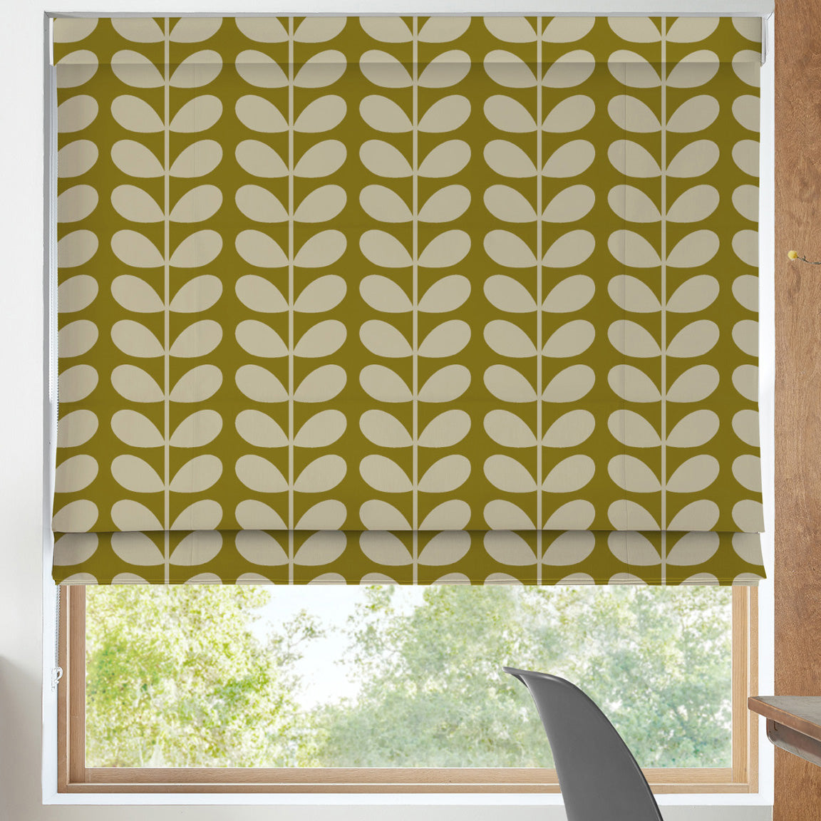 Orla Kiely Solid Stem Made to Measure Roman Blind Seagrass