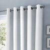 Sorbonne Ready Made Lined Eyelet Curtains White
