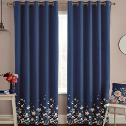 Cath Kidston Spitalfields Border Made to Measure Curtain Navy