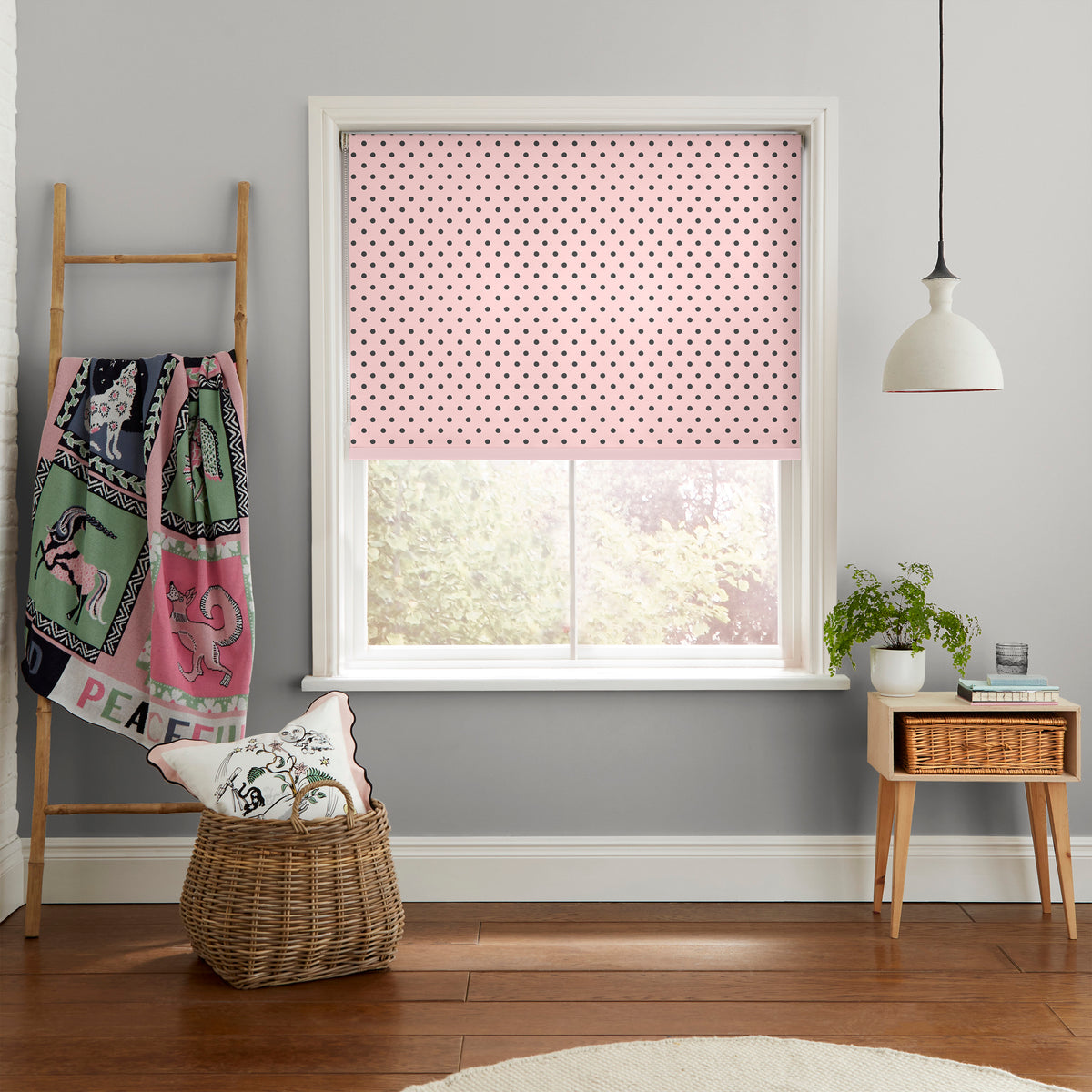 Cath Kidston Spot Made to Measure Roller Blind Pink
