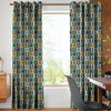 Orla Kiely Spot Flower Stem Made to Measure Curtain Blue Green