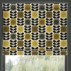 Orla Kiely Spot Flower Stem Made to Measure Roman Blind Yellow Grey