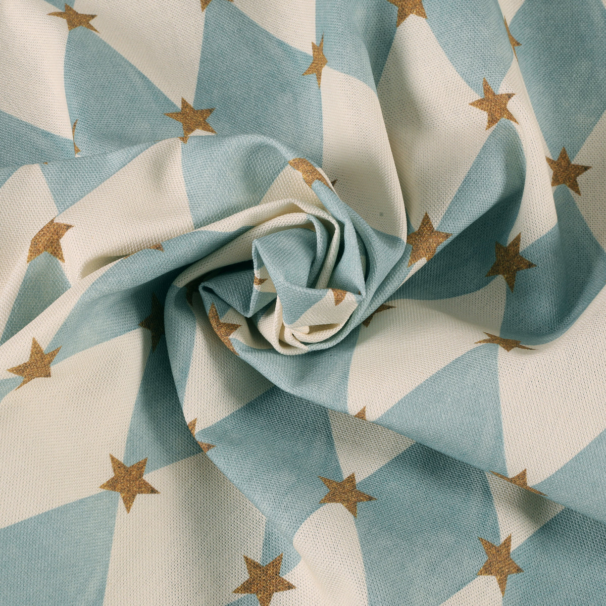 Carrie Neely Star And Harlequin Made To Measure Curtains Sky Blue