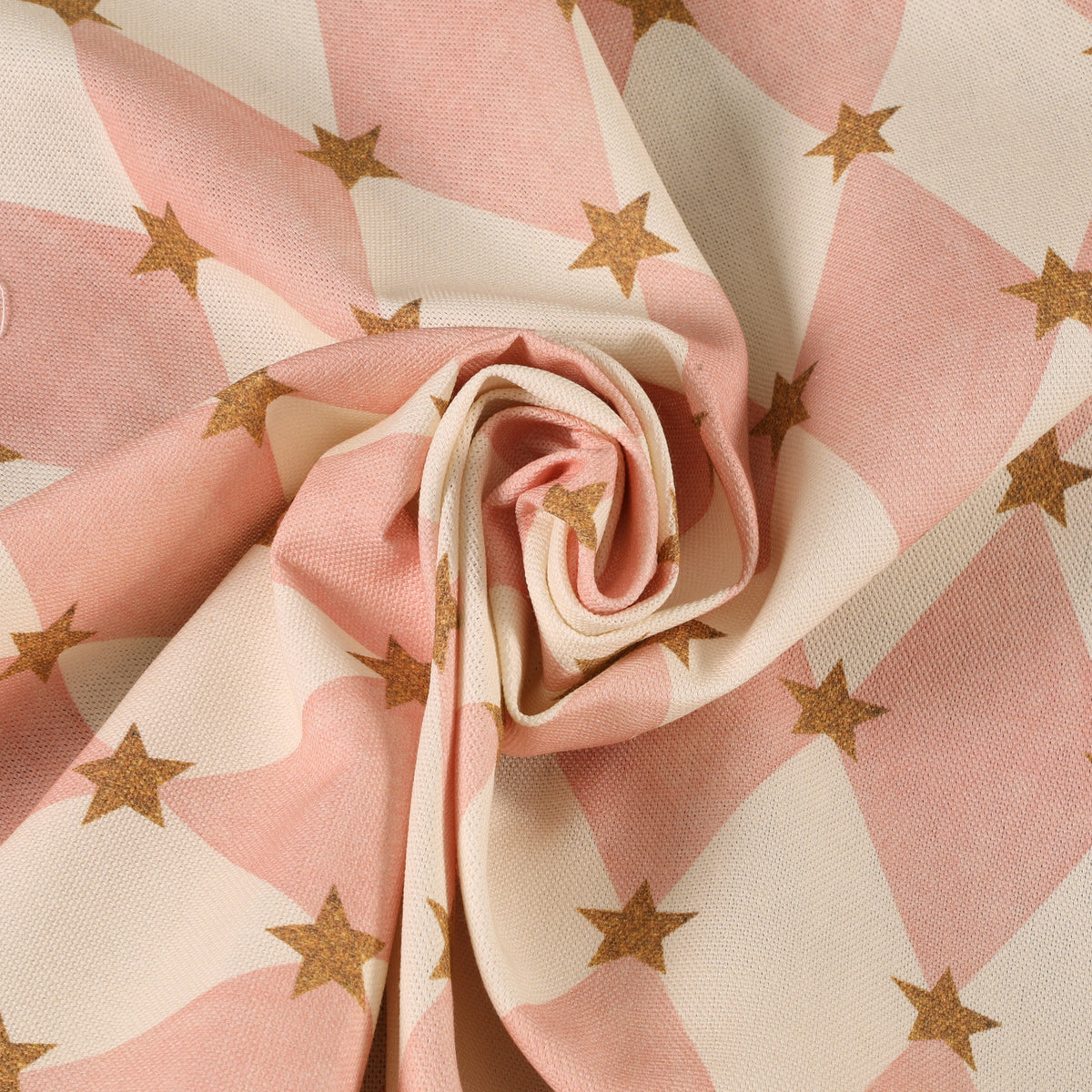 Carrie Neely Star And Harlequin Made To Measure Roman Blind Blush Pink
