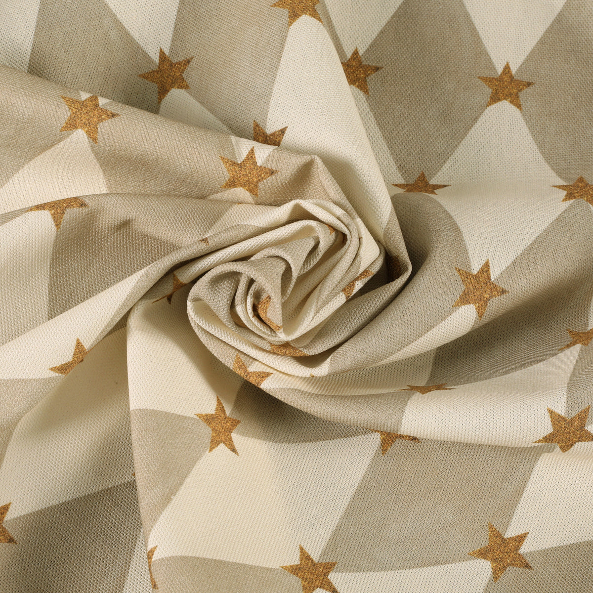 Carrie Neely Star And Harlequin Made To Measure Curtains Biscuit