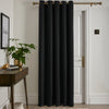Fusion Strata 66x84 Eyelet Door Curtain Black