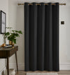 Fusion Strata 66x84 Eyelet Door Curtain Black
