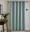 Fusion Strata 66x84 Eyelet Door Curtain Duck Egg