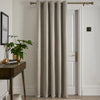 Fusion Strata 66x84 Eyelet Door Curtain Natural
