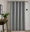 Fusion Strata 66x84 Eyelet Door Curtain Silver