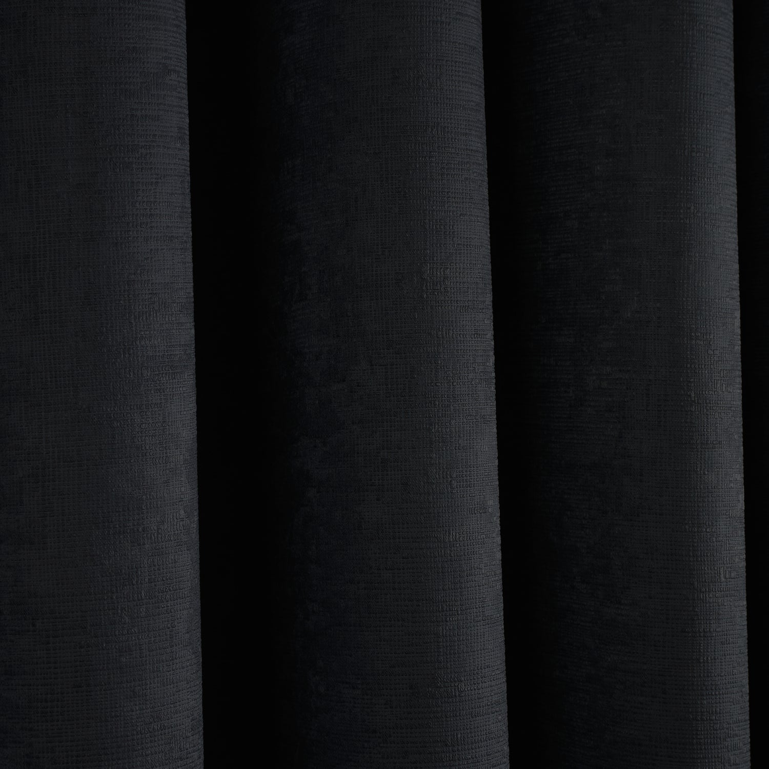 Fusion Strata Ready Made Eyelet Curtains Black