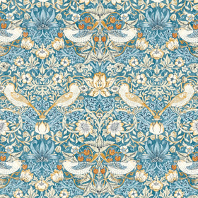 Strawberry Thief Fabric Denim Spice
