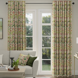 ANTE DECOR Strawberry Thief Printed Cotton Made To Measure Curtains Rose